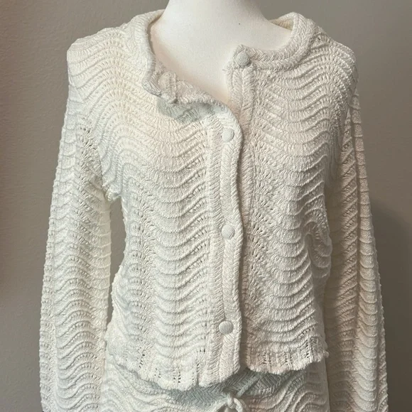 House of Harlow 1960 Crochet Sweater and Shorts Set Medium Large - Picture 5 of 13